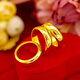 DL 1998 Pang Donglai same style Vietnamese sand gold ring men and women glossy couple wedding ring simple men's large size 10 (recommended 150-170 Jin Jin equals 0.5 kg)
