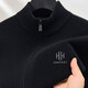 Hengyuanxiang 100% Cardigan Herren -Strickjacke 2024 Herbst und Winter Neue Jugend -Mode -Pullover Jacke Solid Color Pullover Stand Collar Schwarz M 170/48/105