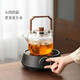 Electric pottery stove tea maker household small mini electric tea stove iron kettle pottery pot glass tea stove 3 ceramics - black pottery Haiwuya electric pottery stove 1000w