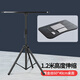 He Jiangong computer lifting table bracket standing high table outdoor live broadcast table portable foldable standing office tray + mobile phone cantilever bracket
