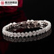 Mu Chen S925 solid silver plated 18K gold bracelet, beautiful full diamond moissanite diamond light luxury design bracelet D-E/extreme white 16cm