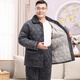 Pajamas de suiyue para hombres de mediana edad y ancianos en terciopelo de coral espesado de invierno Padre de algodón de tres capas y abuelo de ropa para el hogar N9926F Azul Velvet de leche Azulada Agraduada L TAMAÑO (90-120Jin [Jin equivale a 0.5 kg]))