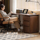Shantou Lincun Genjis volles massives Holzschreibtisch mit Schubladen Nordamerika Schwarz Walnuss New Chinese Style Home Office Schreibtisch Computer Schreibtisch 1.6 Größe Schreibtisch 1600*700*756mm
