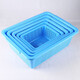 Panier de lavage en plastique en plastique rectangulaire de fleur de cristal de glace Panier de rangement de rangement de panier de maternelle de la maternelle panier de drain épaissie bleu 683 (43 * 32,5 * 16,5 cm)