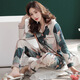 
Spring and summer women's pure cotton long sleeves spring and summer Korean style loose color middle-aged mother's home clothes autumn and winter thin style spring and autumn X9906 L suitable for 100-120 Jin [Jin equals 0.5 kg] wear