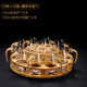 MIDOC luxury gold foil white wine glass wine dispenser set household small wine glass one-cup Chinese wine set with graduated cup holder 10 pots 10 cups gold foil style + round rack