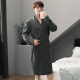Fatty Boys tragen Frühlings- und Herbst und extra großer Nachthemd für Herren Pure Cotton Long Sleeves 240 Jin [Jin entspricht 0,5 kg] Fett Jungen Baumwollbademantel Pyjamas 16823 m Größe 80-100 Jin [Jin gleich 0,5 kg]