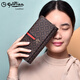Goldlion Women's Long Wallet 2024 Новый сцепление мода мода Женская Женская Ниша Дизайн Подарок Подарки Мама Стиль [Браун] Увеличить страхование доставки