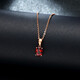 Laomiao 18K gold pendant red garnet colored treasure as a Chinese Valentine's Day gift for my girlfriend's mother (not including necklace), about 0.8g