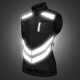 WOSAWE road cycling jersey vest for men and women, breathable and light windbreaker, mountain bike windproof and rainproof reflective vest black XL (suitable for 80-90 kg Jin [Jin equals 0.5 kg])