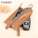 Feiman Key Bag Women's Multipripe Multi-Función Bag Key Kore Corea Carretera Genuina Carretera Cabeza de la llave de la llave de la llave de la cabeza Bag Purple Purple