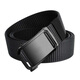 Feikawei Cinturón de hebilla automático para hombres Cinturón de hebilla informal Cinturón de trenza perezosa Cinturón militar para hombres Nylon Tactical Students [Gray] Hebilla automática 120*3.3cm