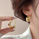 Idel's light luxury high-end pendant earrings women's niche unique metal earrings 2025 new earrings birthday gift E3672 Japanese and Korean metal earrings