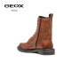 Geox Frauenschuhe 2025 Herbst Runde Zehenseite Zipper Casual und komfortable Martin -Stiefel D46WYG Hellbraun C6002 (Single) 36