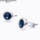 North Martin French shirt cufflinks men's tie clip Swarovski diamond cuff nails gift box blue
