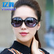 亿眸 新款女士全框防晒太阳镜女款开车墨镜防紫外线眼镜 黑色款(偏光）