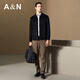 Antonio [5% Cashmere + 95% Wolle] Herrenjacke Frühlings- und Herbst mittleren und jungen Business Revers Wolljacke kurz schwarz m