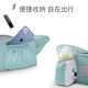 COOKSS baby strap waist stool baby holding artifact multi-function front-held baby shock-absorbing silicone anti-slip seat bench front and back, all-season lightweight model-Ledelo Blue