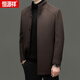 
Hengyuanxiang (HYX) woolen coat for men's mid-length autumn and winter down liner can be taken off Daddy's jacket Gray 180