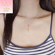 Giventi GEFIODEY bow necklace women's 2024 summer new light luxury niche 18k bag gold clavicle chain does not fade bow necklace