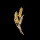 Kamalun (KAMALUN) wheat ear brooch, high-end women's luxury pin, suit coat, fashion accessories, corsage badge, birthday gift for girlfriend, wheat ear brooch + brand gift box, no engraving
