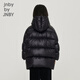 Jnby von Jnby Jiangnan Stoff Kinderkleidung Herbst und Winter Down Jacke verdickte warme, weiche Kapuzenjungen, Mädchen und Kinder 1NAC12610 001 Schwarz 140 cm