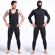 SBART 3/5MM wetsuit split thickened to keep warm and cold, winter swimming sports surfing deep snorkeling anti-scratch jellyfish suit 1164 black 5MM one-piece XXXL