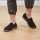 Bu Xixiang old Beijing high-end cloth shoes for men's soft sole middle-aged and elderly people breathable and comfortable one-foot non-slip work shoes Daddy's shoes Black 40 [Latex insole + thickened beef tendon sole]