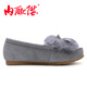 
Inline women's cotton shoes women's fashionable boat shoes winter casual cotton beans shoes old brand Beijing cloth shoes 4877C gray 35