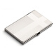 Stainless steel card bag brushed mirror business card holder business portable bank card box portable storage metal anti-demagnetization horizontal flip full wired flip full wired flip full wired