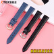 CTEX adaptiert an Armani AR11095/11390/11426/11149/11150 Eidechse Muster Watch Gurt Jurchen Leder Blau-Steel Schnalle Schnittstellenbreite-14mm
