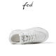 Fed Mall Soms de chaussures blanches à semelle épaisse automne Nouvelles chaussures pour femmes chaussures de sport en cuir r0904-yab679 bleu / blanc 38