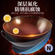 
Pangdonglai DL traditional old-style nitride binaural iron pot household stove cook iron non-stick pot old style authentic chef uncoated 36 double-ear baked blue iron pot has been opened 36cm