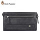 
Hush Puppies men's genuine leather handbag head layer cowhide clutch men's bag large capacity hand grab envelope bag wrist bag men's bag black two-color pattern
