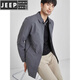 Jeep Spirit2023 Frühlings- und Sommer -Trendmantel für Männer modische Farbe Einfache Revers Jacke grau 4xl