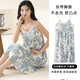 Modal nightgown for women in summer, summer suspender loose pajamas for women in summer, thin Korean style, fresh and can be worn outside student home clothes 01MC6627 L _[Suggest weight 100-120Jin [Jin equals 0.5 kg]]