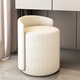 Tingshi master bedroom makeup stool light luxury makeup chair high-end medium-high round stool sitting stool dressing stool bedroom dressing table chair [upgrade rotation] off-white solid color backrest height * seat height * diameter