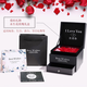 Chow Tai Fook style 925 silver couple rings, a pair of trendy male and female student rings, engagement rings, Valentine's Day life, a pair of oral version couple rings - with certificate