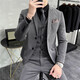 AYOUPANG large size suit suit male groom groomsman wedding dress business commuting workwear professional interview slim suit black single suit L 120-130Jin Jin is equal to 0.5 kg