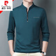 Camiseta de manga larga para hombres de ropa para hombres Pier Cardin para hombres para una camiseta de camisa de base de otoño e invernal de la base de otoño de otoño para hombres.