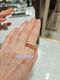 Shixi Ring 18K Rose Gold Women's Diamond Ring Full Diamond Wedding Ring Hollow Ring Platinum Pair of Rings New So Move Full Diamond Platinum 612