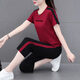 NY-EMMA Sports Suit pour femmes à manches courtes à manches d'été à la mode à la mode et à l'âge moyen de l'âge moyen de course décontractée et à la mode