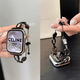 星迎感金属手镯iwatchS8/S9苹果手表applewatch87654表带se表链镶钻华 手镯贝壳伸缩链-金色 苹果iWatch S841mm