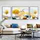 Xiaolulin Moderna Simple Living Sala Decoración Estilo nórdico Sofá Fondo de pared Mural Pintura Mural Luz de pared de West Luxury Resumen Pintura colgante Hanging 3-Full Doble Completa 14134 Pintura de tela en el medio 80*60 en ambos lados 40 Negro marco