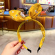 Korean children's hairband little girl playful and cute rabbit ears hairpin headband baby hair accessories girls hairpin headdress 6# wine red rabbit ears hairband