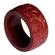 Xinyou Cinnabar Ring Ring Double Dragon Playing with Pearls Natural Red Ring Zodiac Year Men's Jewelry Women's Ring Ring (Inner Diameter 19mm)