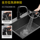 PULT black kitchen nano sink stainless steel washing basin handmade single tank 304 washing basin dish sink under the counter Deluxe + water purification set (with 6193+ water purification faucet) Regular model 500x400