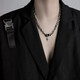 BJYL necklace men's trendy hip-hop style boys' clavicle chain simple versatile pendant men's titanium steel sweatshirt accessories chain
