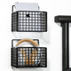 Lin Family Boy Bathroom Storage Rack Toilet No Punching Rack Wall Storage Basket Small Black Single Grid-[Single]