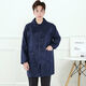 Lianfeng work wear smock for men and women, long-sleeved apron, waterproof and oil-proof kitchen household labor protection work clothes, fashionable jacket, navy blue zipper thin section 4XL (160-180Jin Jin equals 0.5kg)